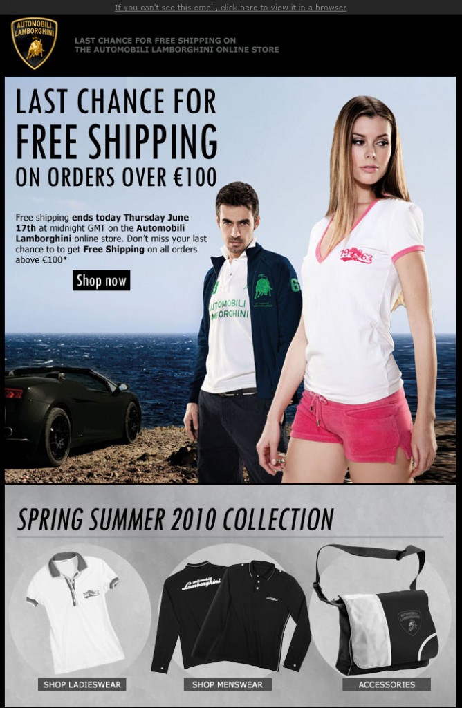 Automobili Lamboghini email marketing