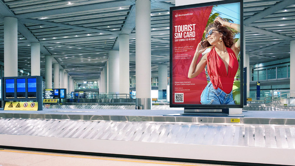 Airport advertisement mockup
