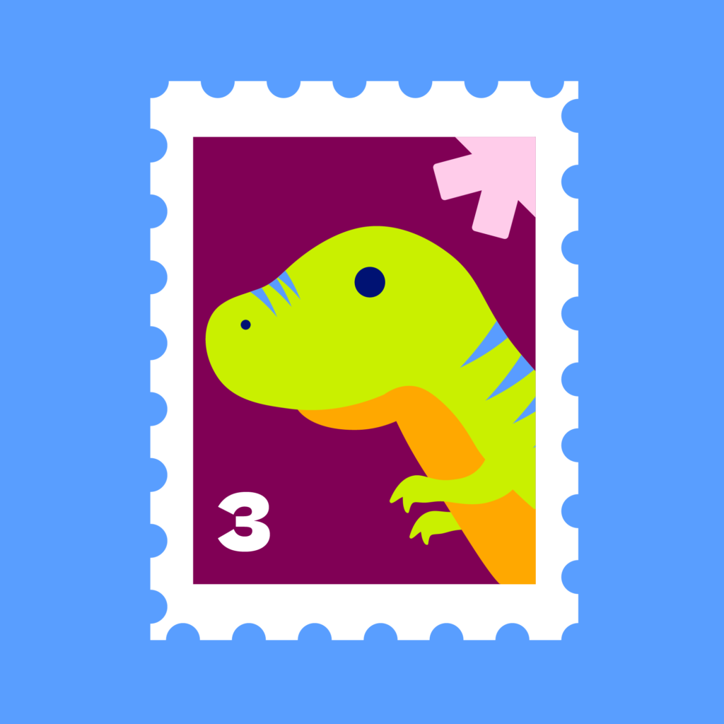 T-rex stamp
