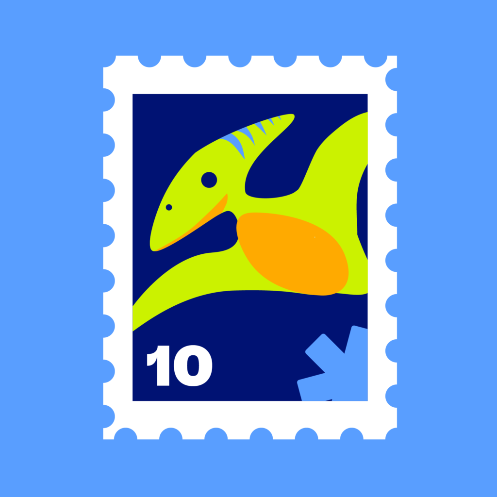 Pterodactyl stamp
